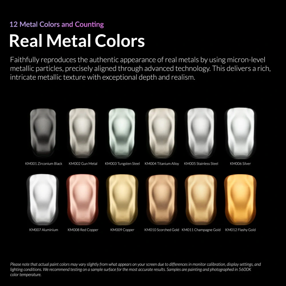 12 Metal Colors Set