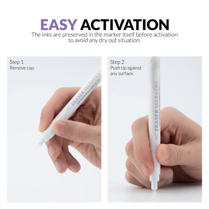 Sada Eraser Markers 6ks