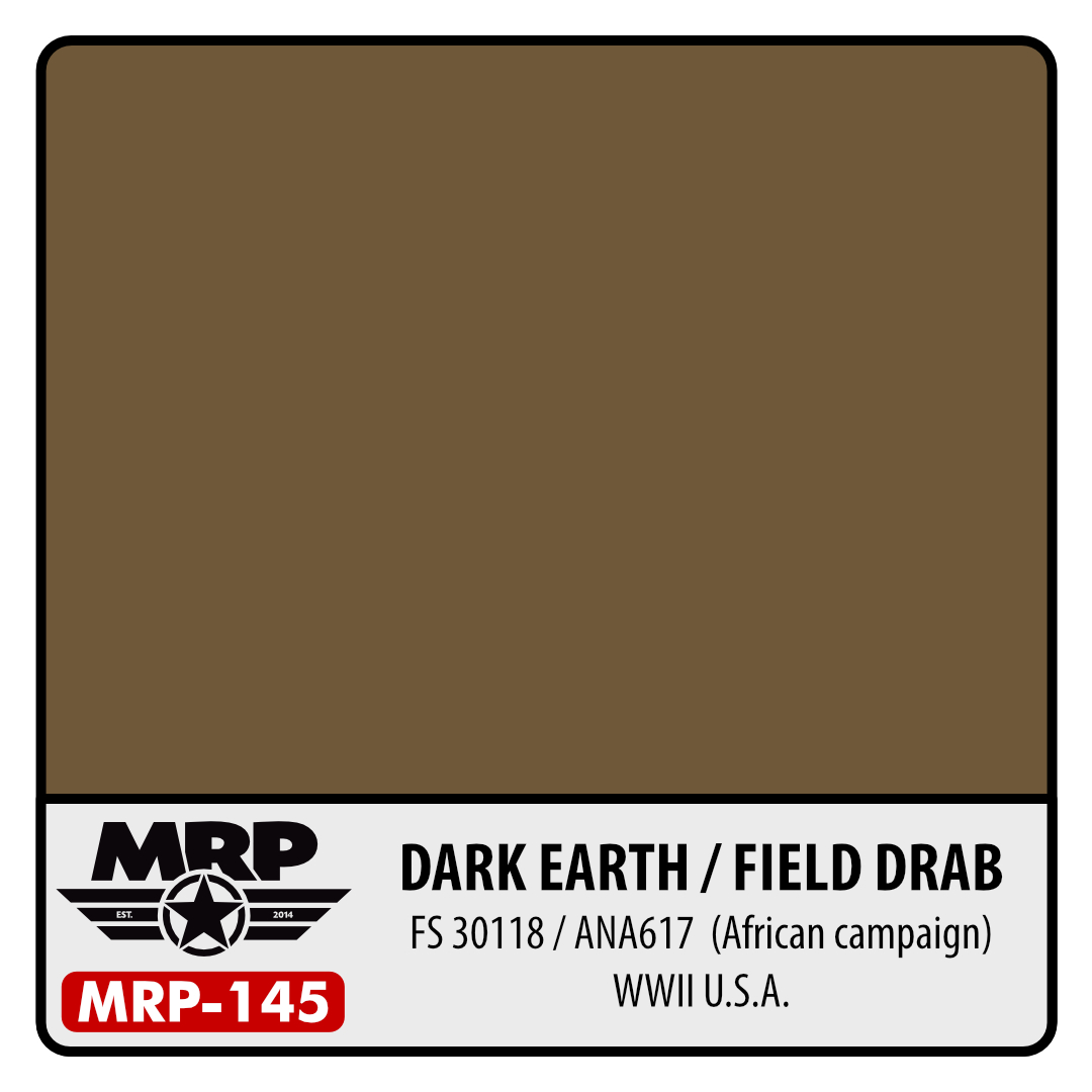 MRP-145 WWII US - Dark Earth / Field Drab - FS 30118 / ANA617 (African camp.)